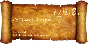 Ölvedi Erika névjegykártya